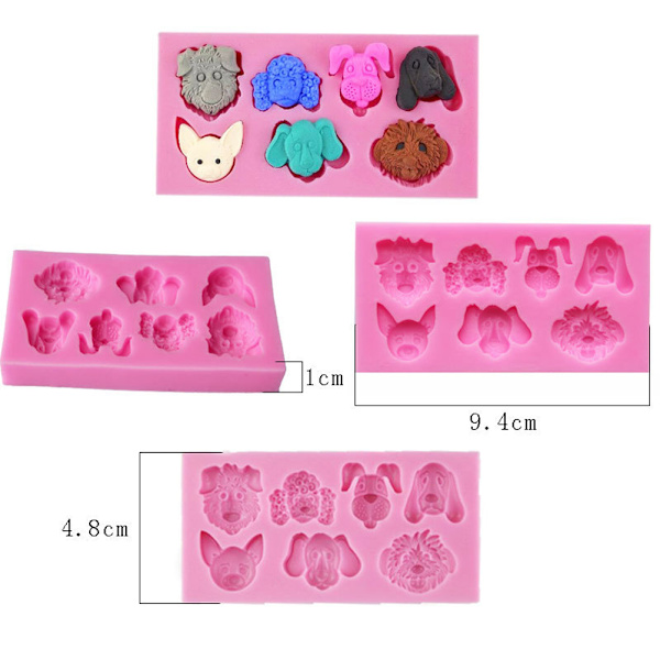 Chokoladeforme Cartoon Hund Slikforme Kageform Silikon Bageform Fondantform til Hjemmekøkken DIY Bageudstyr