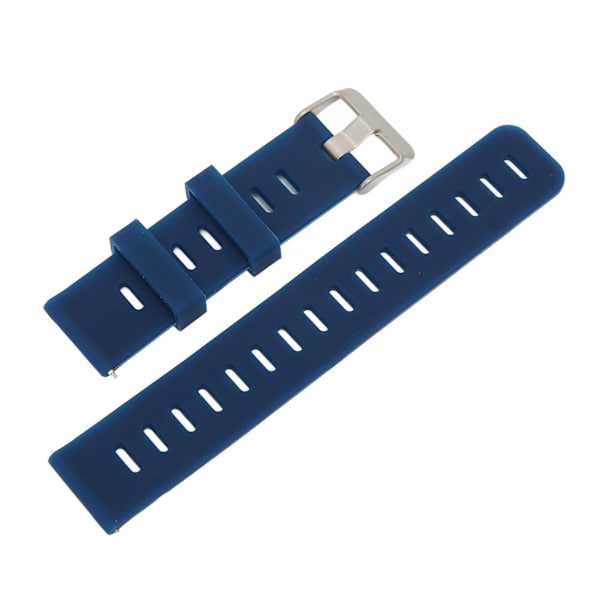 20mm Myk Silikonklokkebånd Armbånd Utbytting med Flatt Hode Luft Huller for Amazfit GTS 3 Blå