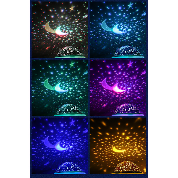 LED stjernehimmel projektionslampe børneværelse pink