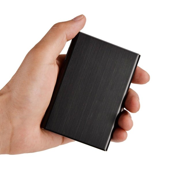 Stilfuld eksklusiv stålkortholder/pung - RFID Safe Black