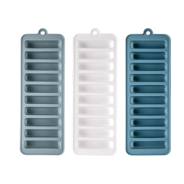 Silikoninen Kakkuvuoka Kotitalous Jäätelöalusta Sormikeksi Muffin Kupikakku Kupi Leivonta HC-Green 2-10 Hole Bar Ice Tray