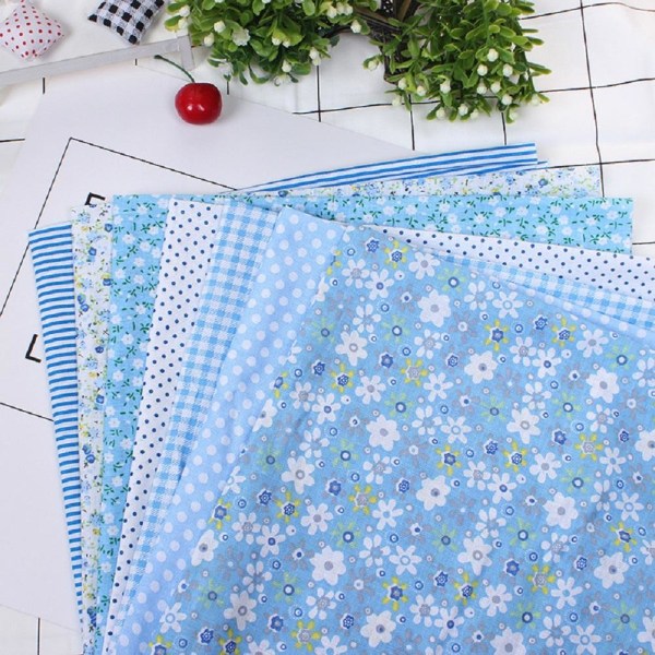 7 kpl Sekalaisia Fat Quarter -paketti Peittojen ja Ompeleen Puuvillakangasta DIY-sarja