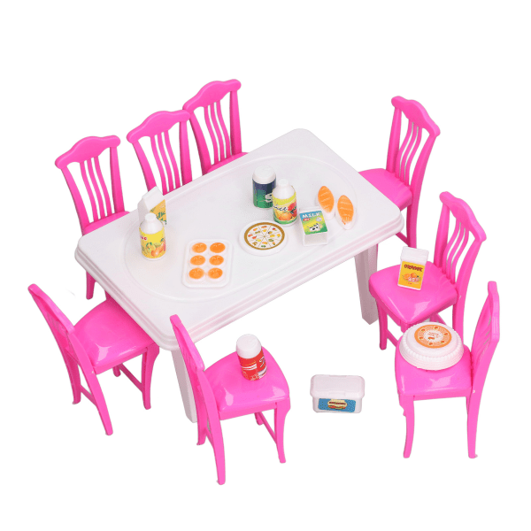 1:12 Dollhouse- set lapsille Laajentava kognitio, hieno miniruokapöytä, tyyppi 1