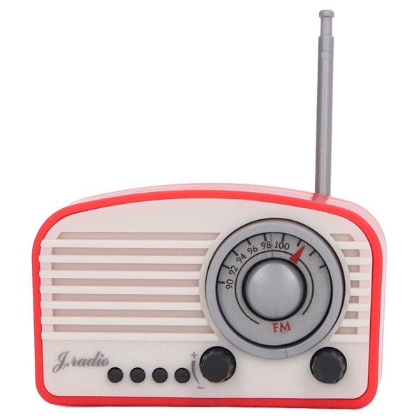 Dukkehus Mini Radio Model Vintage Sød Dekoration Realistisk Dukkehus Radio Model Legetøj til Børn Rød
