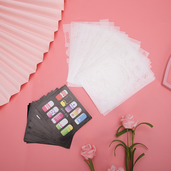 20 stk. Neglekunst Tryk Skabelon Stencil Genanvendelig Negleklistermærke DIY Manicure Værktøj