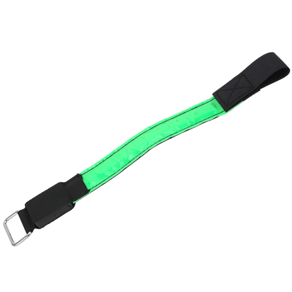 Utendørs Nattløp Armbåndslys med LED Rechargeale gitterlys Refleksgitter BandGreen