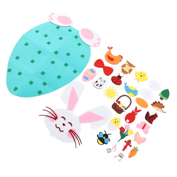 Pikkulapselle tarkoitettu DIY-huopajäniksen seinäkoriste - Bunny-käsityökoristeet kotiin ja juhliin