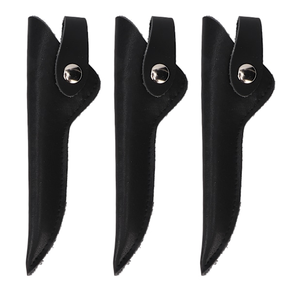 3-pack Frisör Saxpåse Minimalistisk Konstläder Barberare Hårklippningssax Väska för Frisörsalong Skönhetssalong