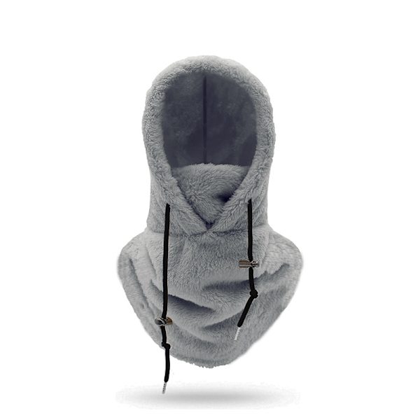 Hette Ski-maske Vinter Balaclava Kaldt Vær Vindtett Justerbar Varmt Hettedeksel Hatt Caps Kalesje Gray Average Size