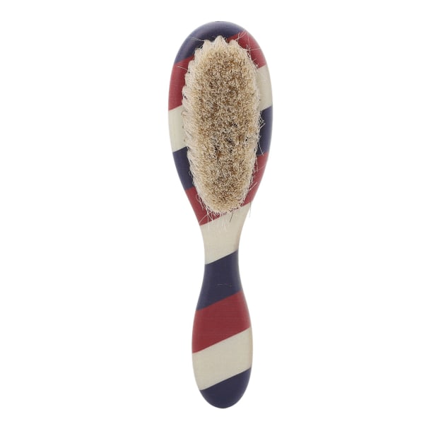 Män Barber Skäggborste Skägg Styling Randig Handtag Bärbar Mjuk Rengöringsborste Skäggborste