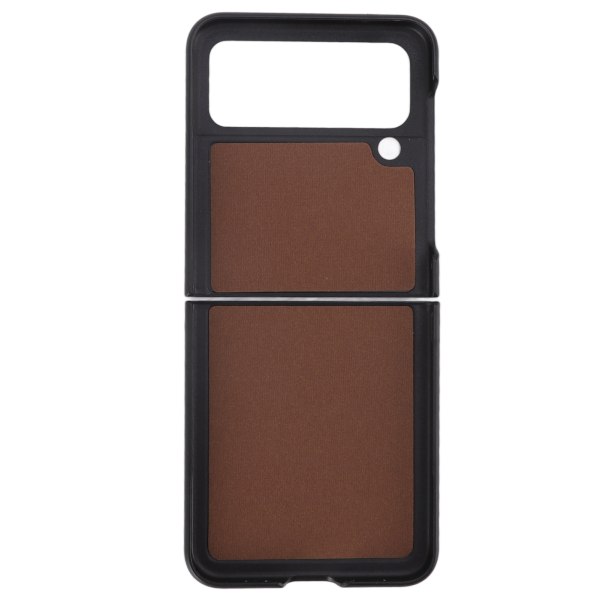 Skinnende telefontaske Ruskindsforing ABS Ridsefast Foldeskærm Telefoncover til Samsung Galaxy Z FLIP 4 Black