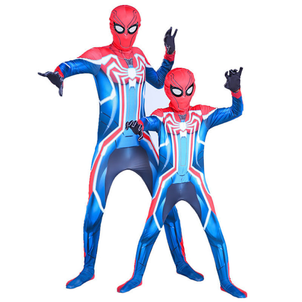 Halloween Spider-Man-dräkt för barn, cosplay-kostym, liten svart Spider Miles hjältekostym Speed suit 100cm