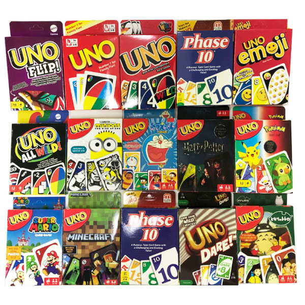 UNO Card Thickened Board Game Engelsk version Uno Card Entertainment Poker All wild