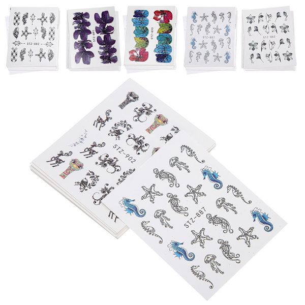 Neglekunst Stickers Fingernegle Dekorationer DIY Neglekunst Tilbehør til Hjemme Neglesalon