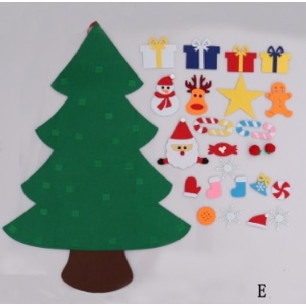 Filt juletre barn DIY juletre dekorasjon anheng jul E