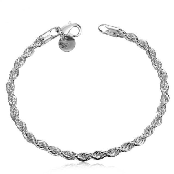 Silver Armband - Twist & Tvinnat - Stilren Design - 4 mm Silver