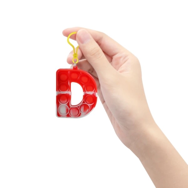 26 Capital Silikone Fidget Toy Pendant Pop Toy