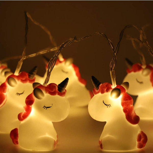 Söt djur-enhörningformad 10 LED-ljusslinga
