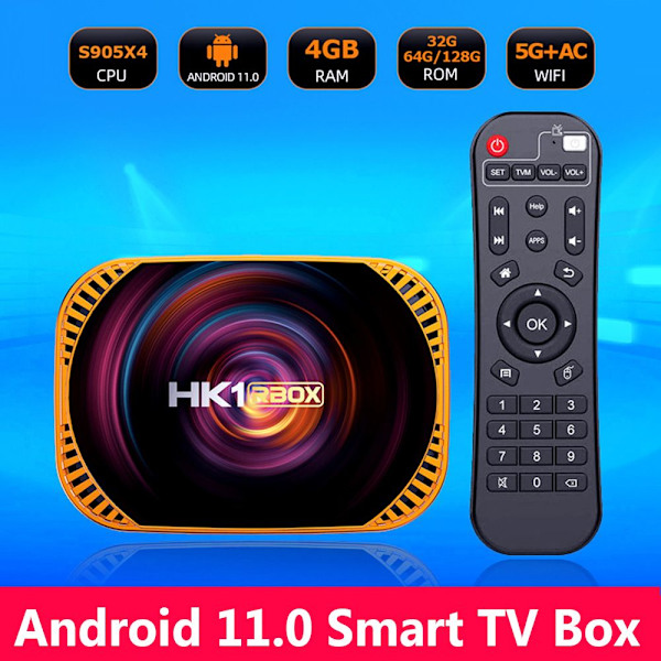 HK1 X4 Smart TV-boks Amlogic S905X4 EU-STIKK EU-stikk