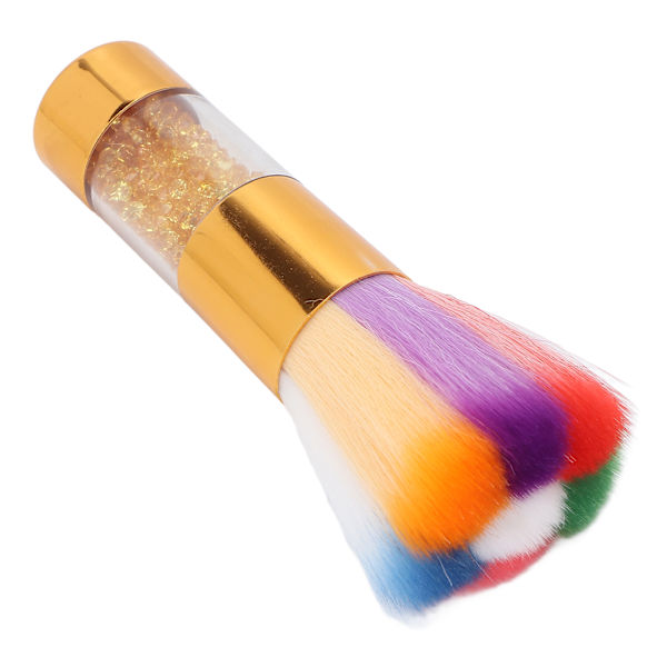 Bærbar Enkelt Farverig Makeupbørste Fluffy Blushbørste Neglekunst Støv Rengøringsbørste Guld