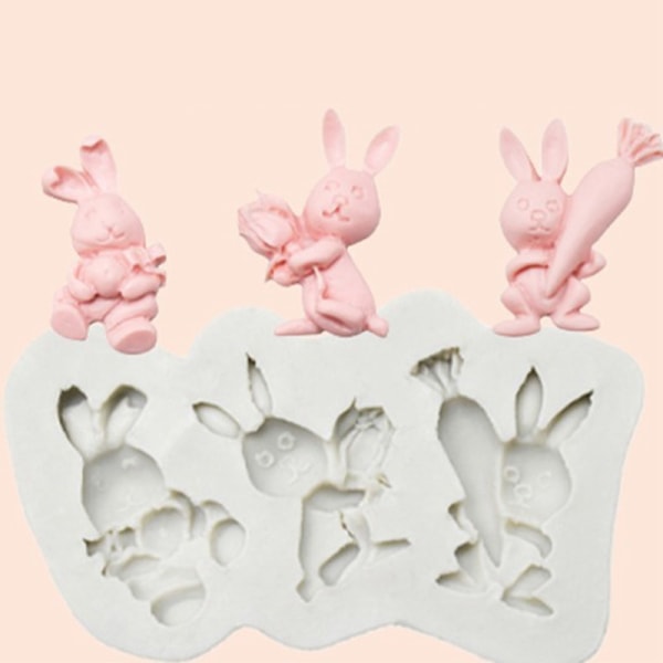 3D påskegg kanin kanin silikonform
