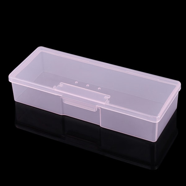 Nail Art Decoration Container Empty Nail Tips Storage Box Fake Nail Display Case Pink