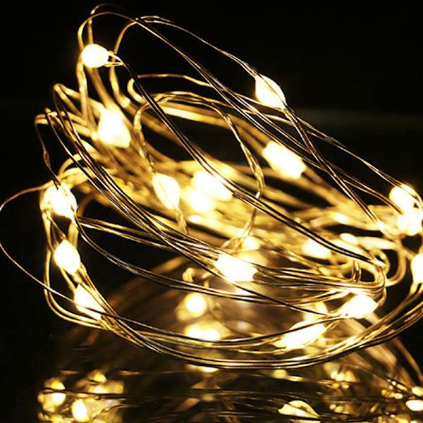 20 LED-lampor Solcellsdriven Garland för Vinflaskor - Fe-Ljus