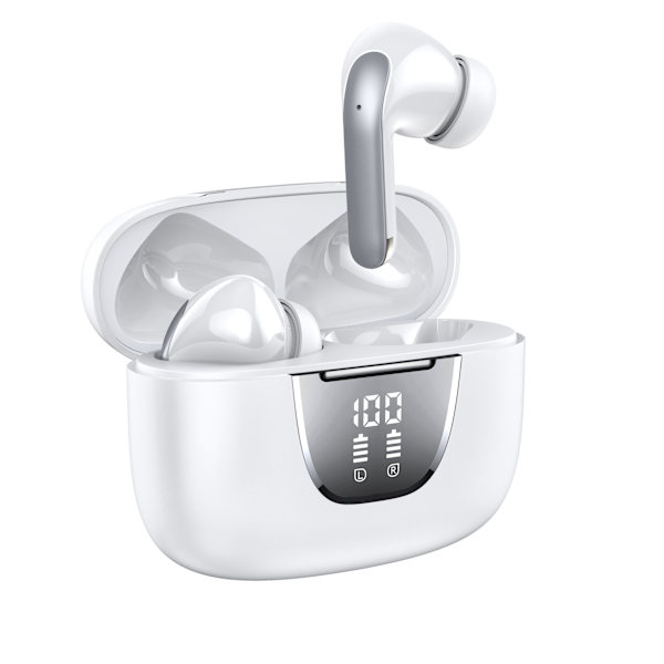 S42 Bluetooth-kuulokkeet ENC-melunvaimennuksella langattomat Bluetooth-kuulokkeet pelikäyttöön TWS langattomat kosketuskuulokkeet i10 white