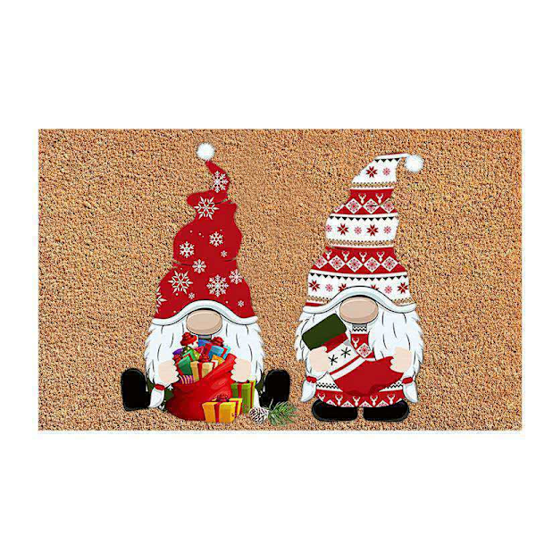 Christmas floor mat cartoon pattern kitchen entrance bathroom crystal velvet floor mat C03 40*60cm