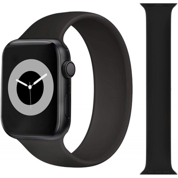Elastisk Sportarmband Apple Watch 38/40mm - Svart Black Medium