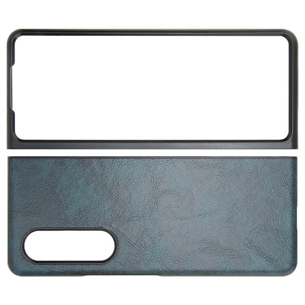 Fodral i läder för Galaxy Z Fold 3, dammsäkert, vikbart, mörkgrönt