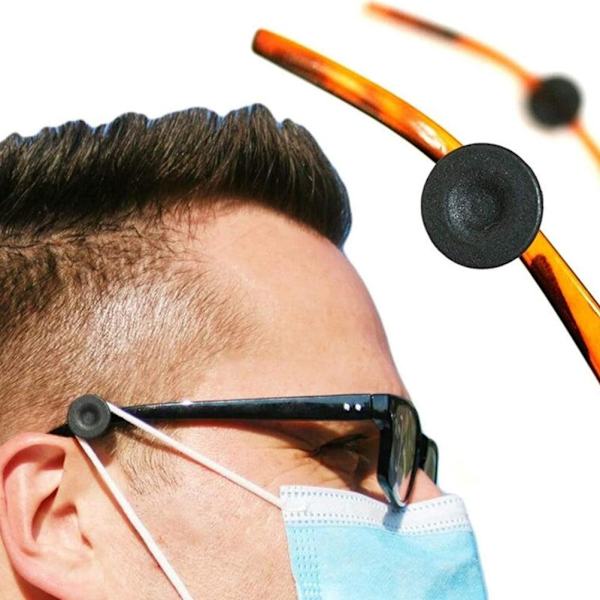 Glashållare med Elastisk Ansiktsmaskreglage - Fixerad Klämma på Glasögonen - Frigör Öronen - Öronproppar för Vuxna och Barn