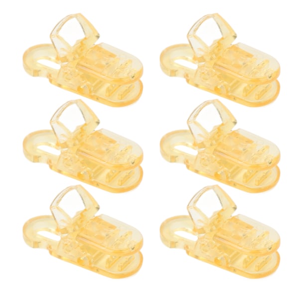 10 stk gennemsigtig gul lydhjælpebåndsclips plastikudskiftningsclips til lydforstærkerholder
