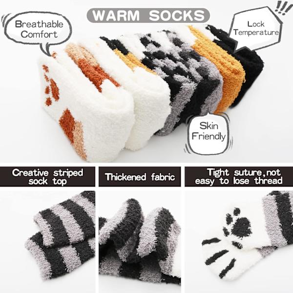 Fuzzy Sokker til Kvinder Varme Bløde Fluffy Sokker Behagelige Slippers Hyggelige Sokker til Vinter One Size