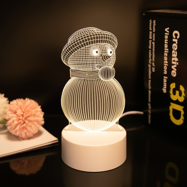 3D Liten Nattlampa Creative Touch Akryl Bordslampa Sängbord Ambiance Ljus Aktivitetspresent Dolphin