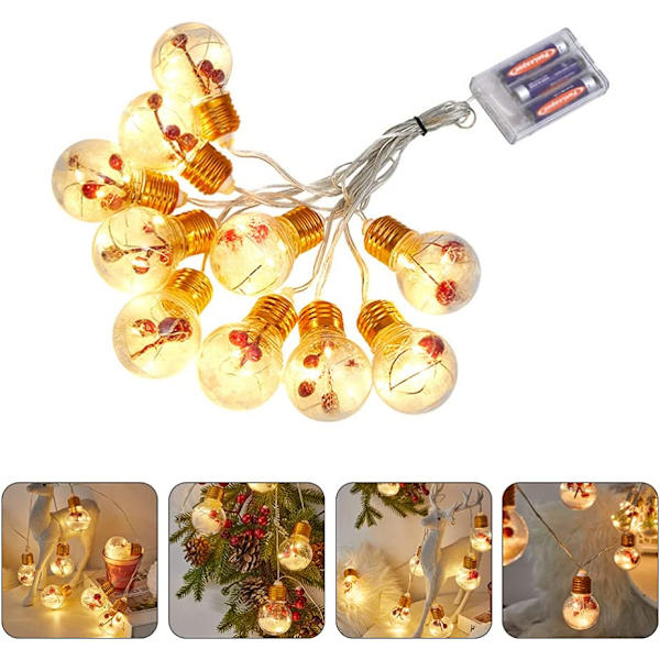 Jul LED-ljusslingor 10 Ljusslingor Utomhusdekoration