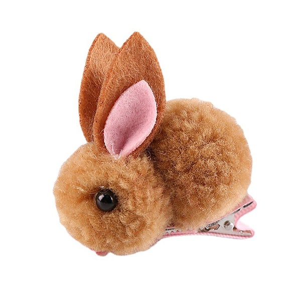 Cute Cartoon Bunny Hair Clip Soft Plush Rabbit Hairpin Hand Made Multipurpose Mini Hair Clip for Kids