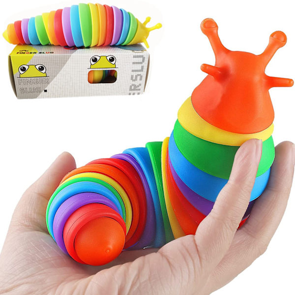 Kompression legetøjs puslespil børnelegetøj Snegl plet, larve, krebs, farve tilfældig Keychain snot worm