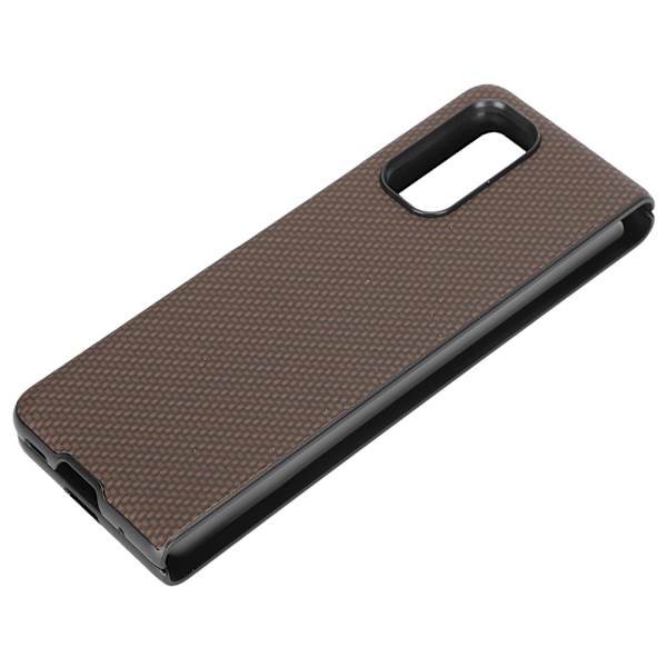 Kolfiber-Texturerat Telefonfodral för Xiaomi MIX FOLD ABS Smartphone Skyddsfodral Brun