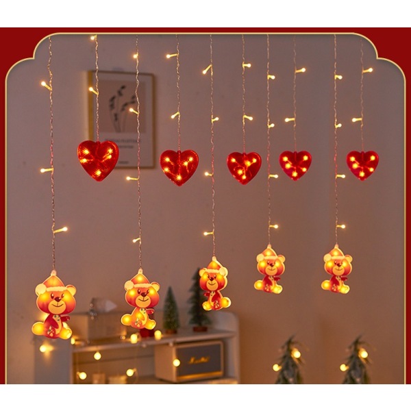 Christmas Love Decoration Holiday Atmosphere Lighting Chain 3 M Room Plug-in Copper Wire Led 6