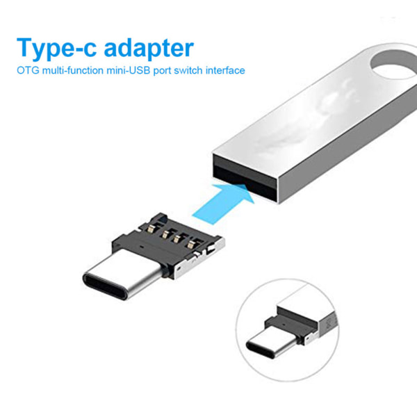 10 st OTG Multifunktionell Typ C-konverterare Micro Typ C-adapter för telefoner och surfplattor