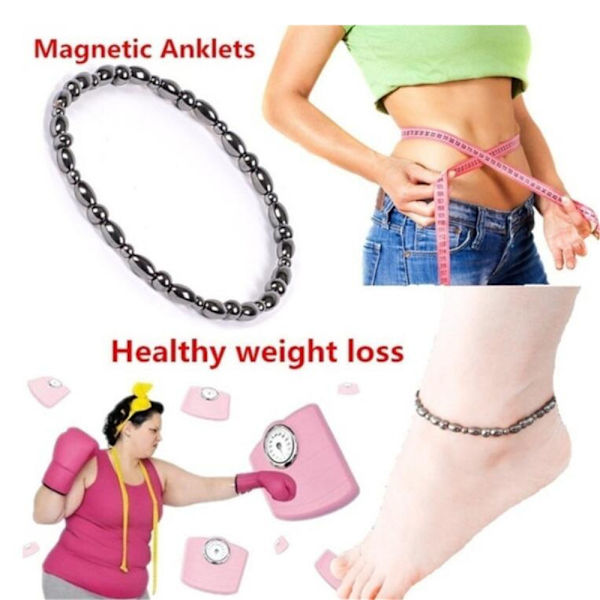 3 st Hematit Magnetiska Terapi Ankelarmband för Kvinnor