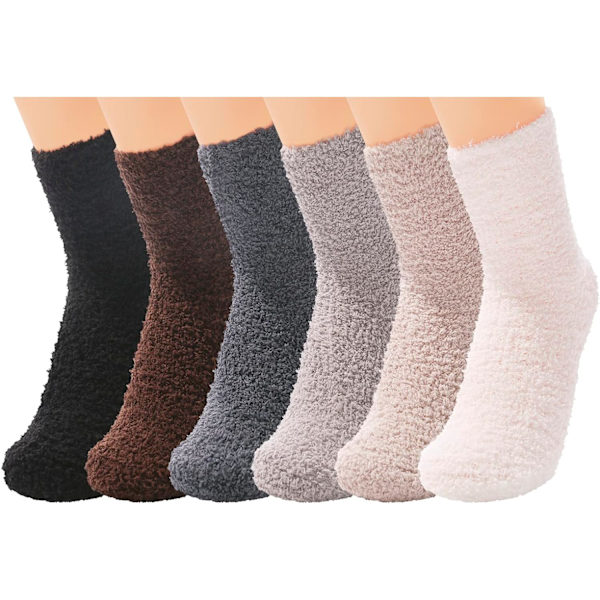 Fuzzy Sokker til Kvinder Varme Bløde Fluffy Sokker Behagelige Slippers Hyggelige Sokker til Vinter One Size