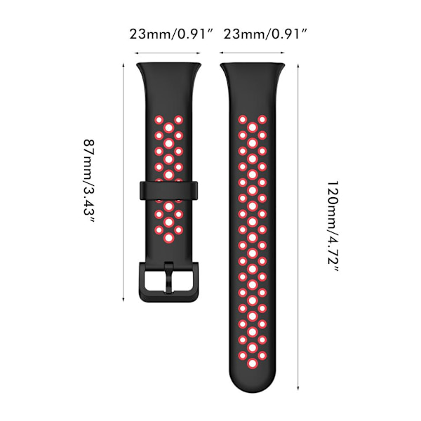 Vaihtohihnat yhteensopivat Xiaomi Band7 Pro:n kanssa - Hengittävä pehmeä silikoninen älykellohihna ranneke kaksivärinen