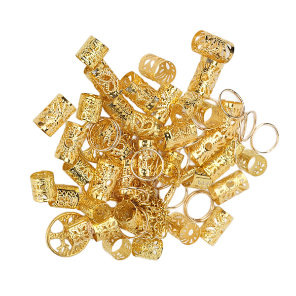 Dreadlock Smykker Guld Hule Udsøgte Hår Fletning Manchetter Ringe DIY Dreadlock Tilbehør