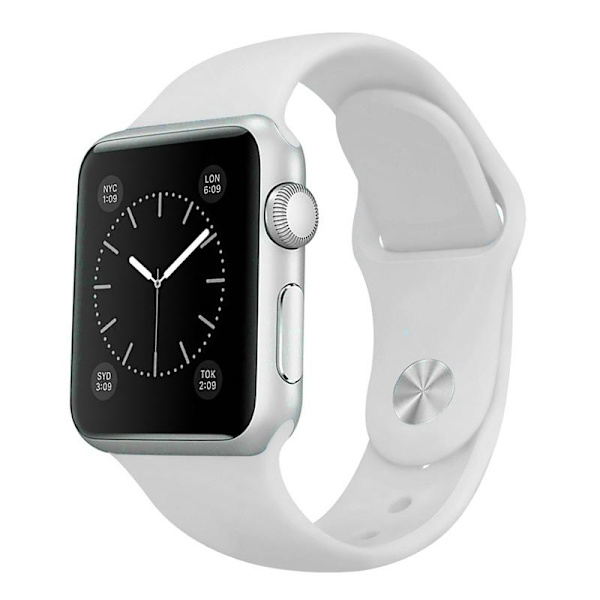 Silikonarmband för Apple Watch, 38/40mm, Vit