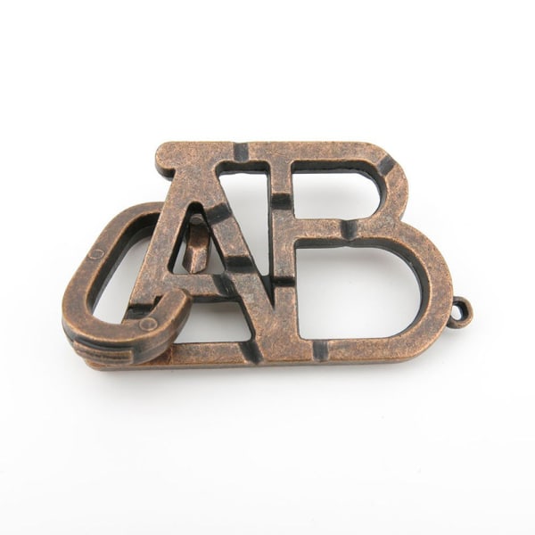 Zinklegering Upplåsnings Burr Pussel Magisk Legering Pedagogiska Leksaker Strängpussel Intellektuell Avtagbar Spänne Alloy-ABC Lock