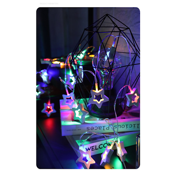 Julepynt Antik Dekoration Lille Lyskæde Led Træ Hængende Juletræ Lampe Lysstreng Lyskæde Four-Color Christmas Tree 1.5M10led