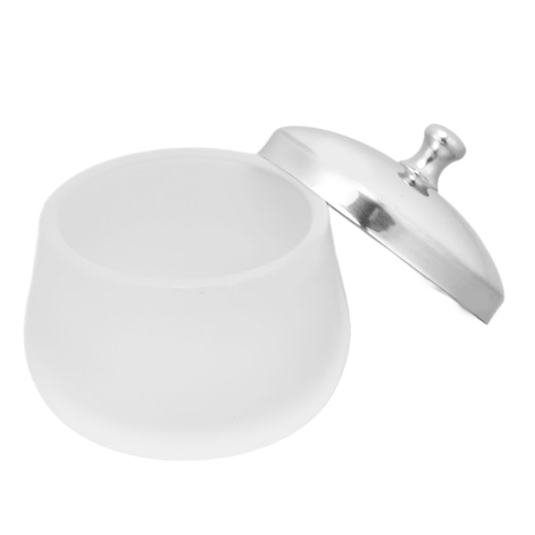 Neglekunstkopp Elegant Matt Glass Negle Dappenfat med Metalldeksel for Manikyrbutikk Salong