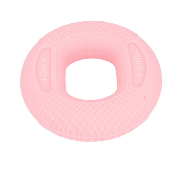 20-30lb Grip Circle Rosa Stressreducerande Silikon Handgreppsstärkare Ring för Finger